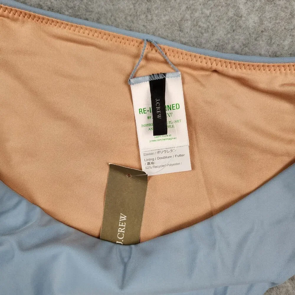 🌼NWT J.Crew Swim Bottom Size Large Blue BC125 Curved Waist Cheeky Bikini